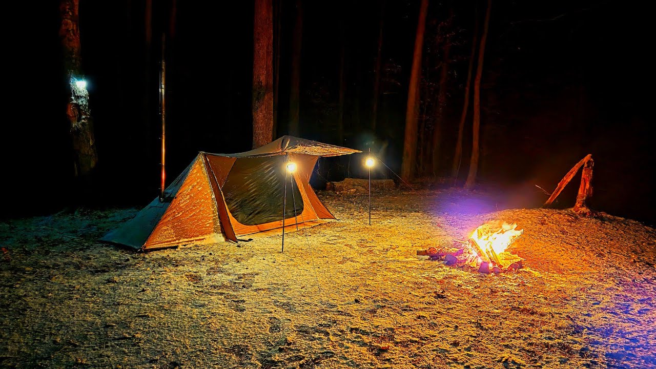 HOT TENT CAMPING DEEP IN THE FOREST