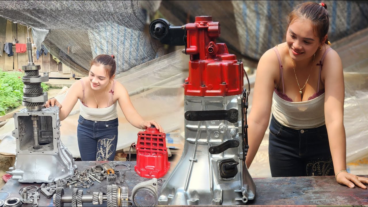 Genius girl repairs Hyundai porter2 car transmission parts |Girl Mechanic
