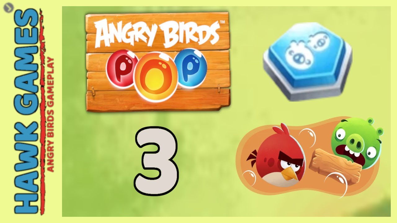 Angry Birds Stella POP Bubble Shooter Level 3 - Walkthrough, No Boosters