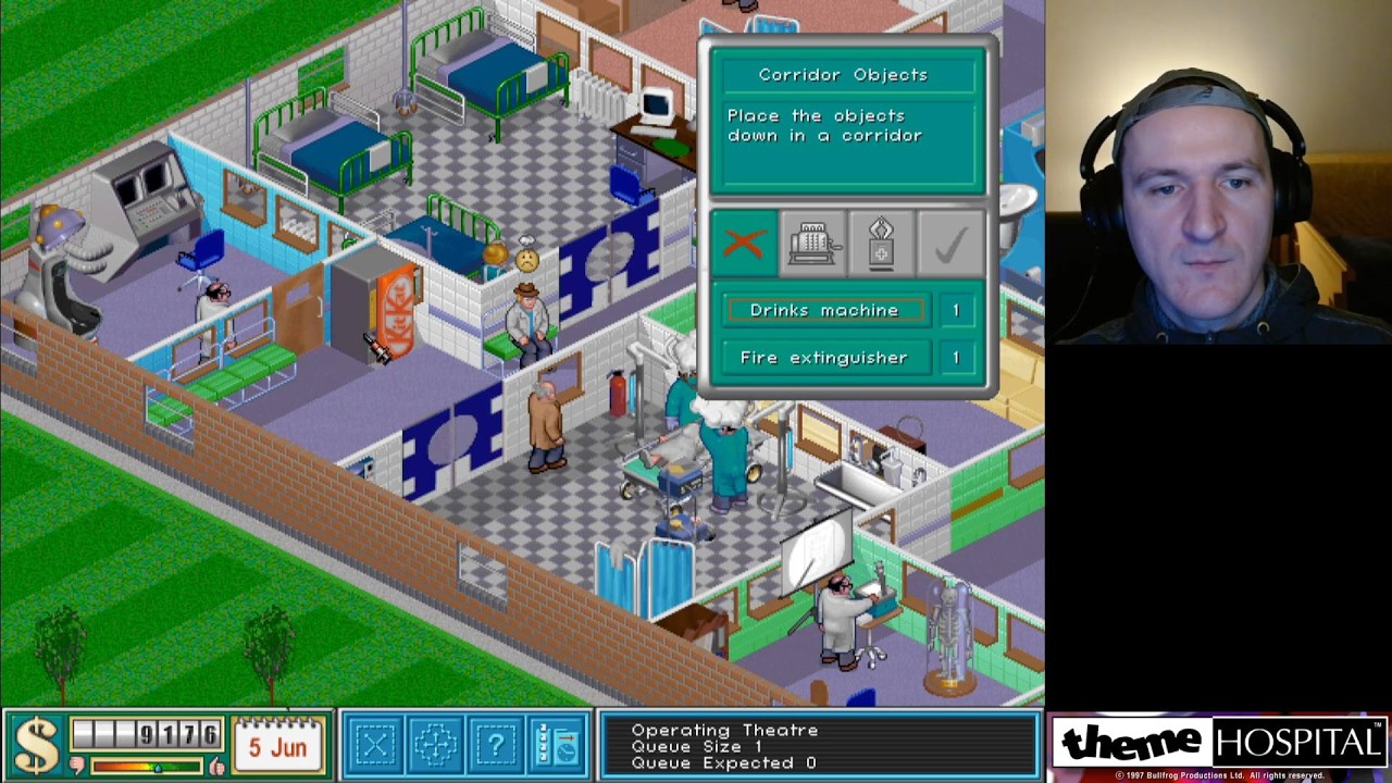 Theme Hospital. Миссия 8, часть 1, цель - вылечить 400 пациентов и накопить $300.000 на балансе
