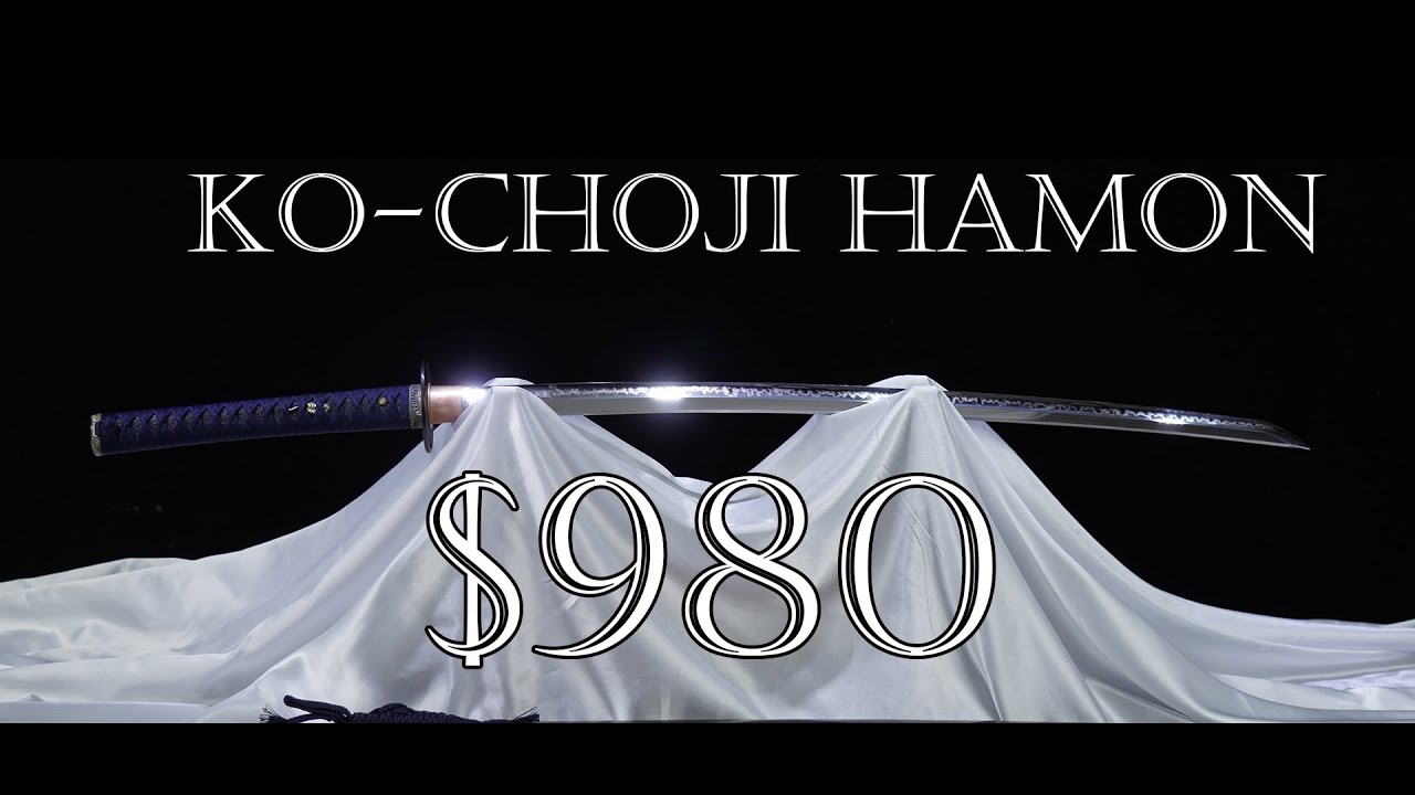 Ko-choji Hamon japanese sword Katana, Dotou Fuchi&Kashira