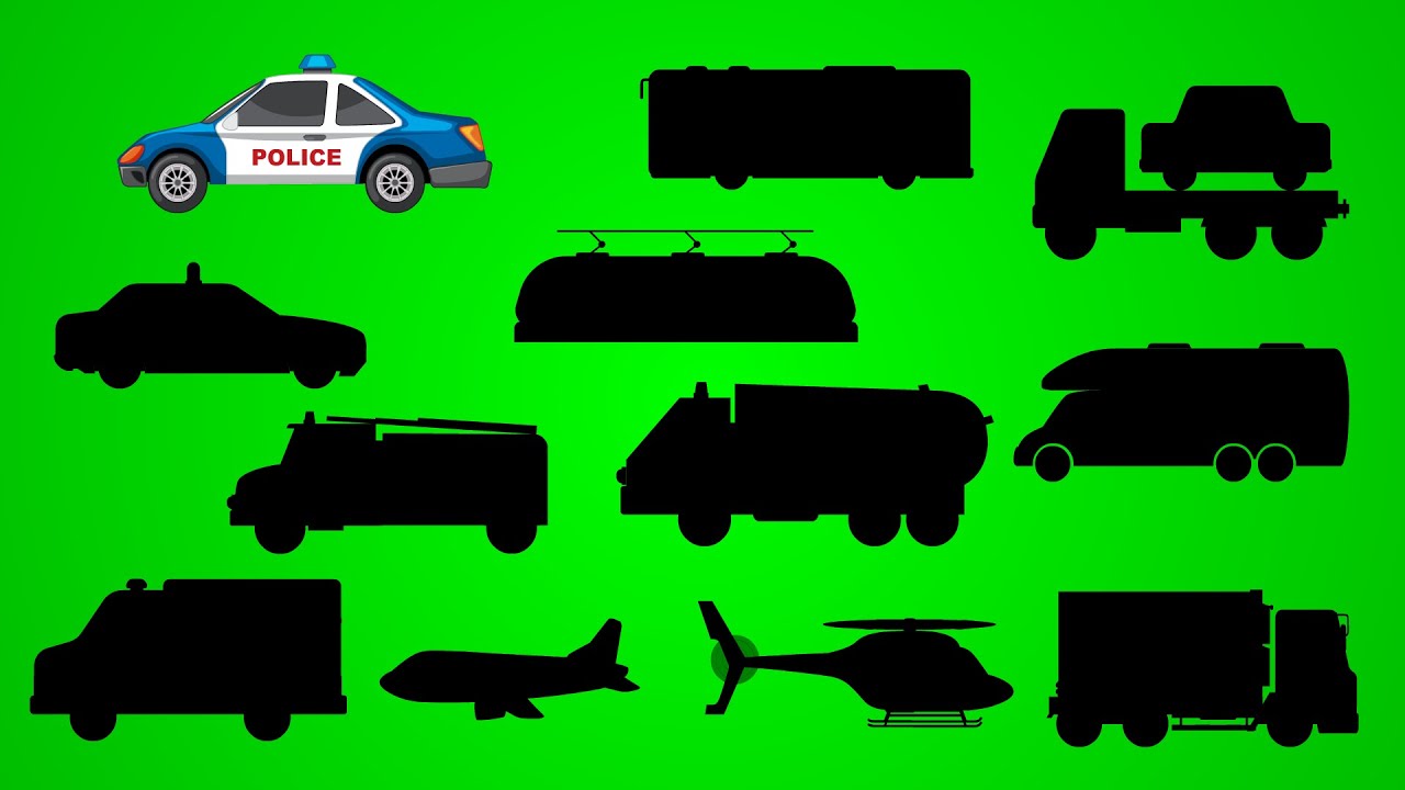 Pojazdy - Zagadki dla dzieci - Policja, ciężarówka, laweta, wóz strażacki 🚗