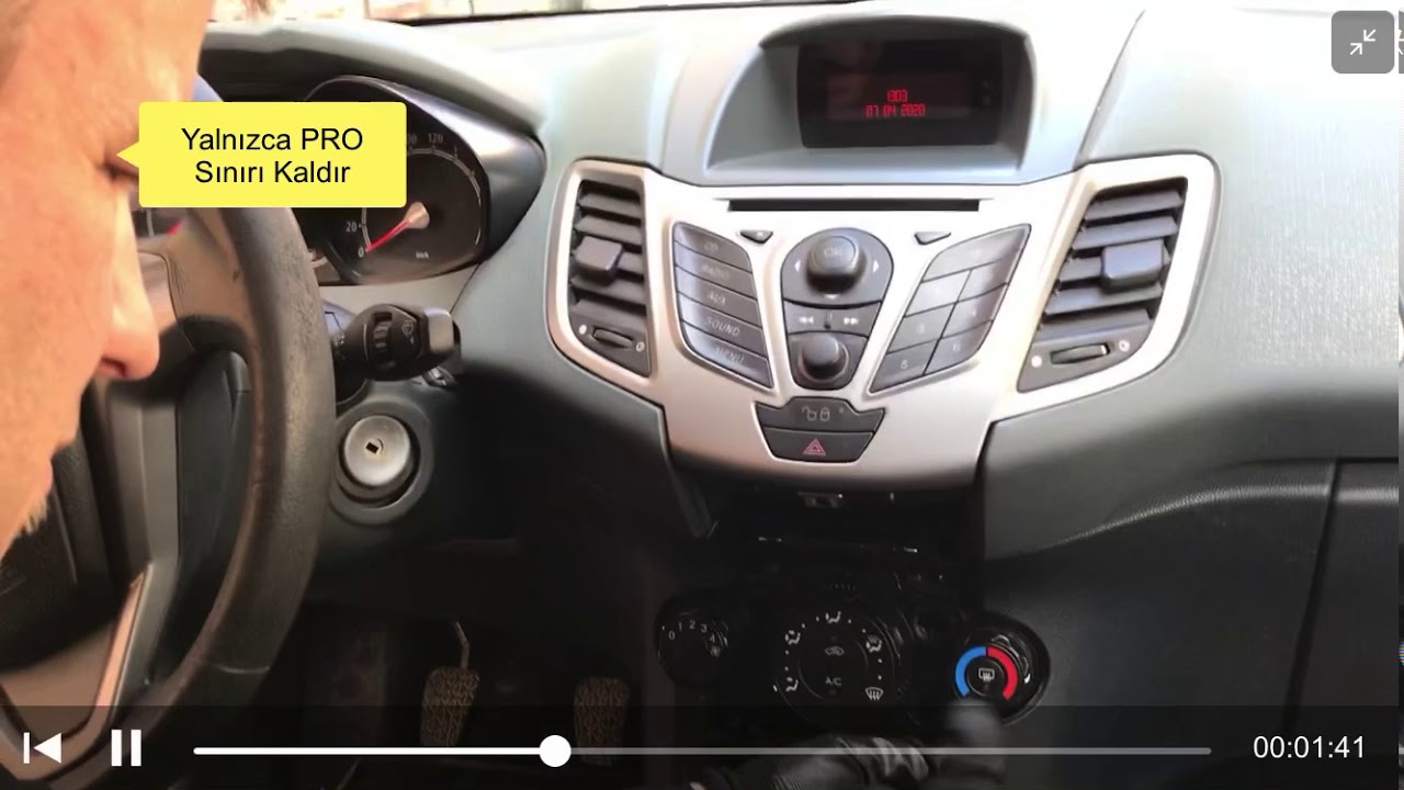 Ford fiesta kalorifer yönlendirme halatı ve ön kilima düğme sökülmesi