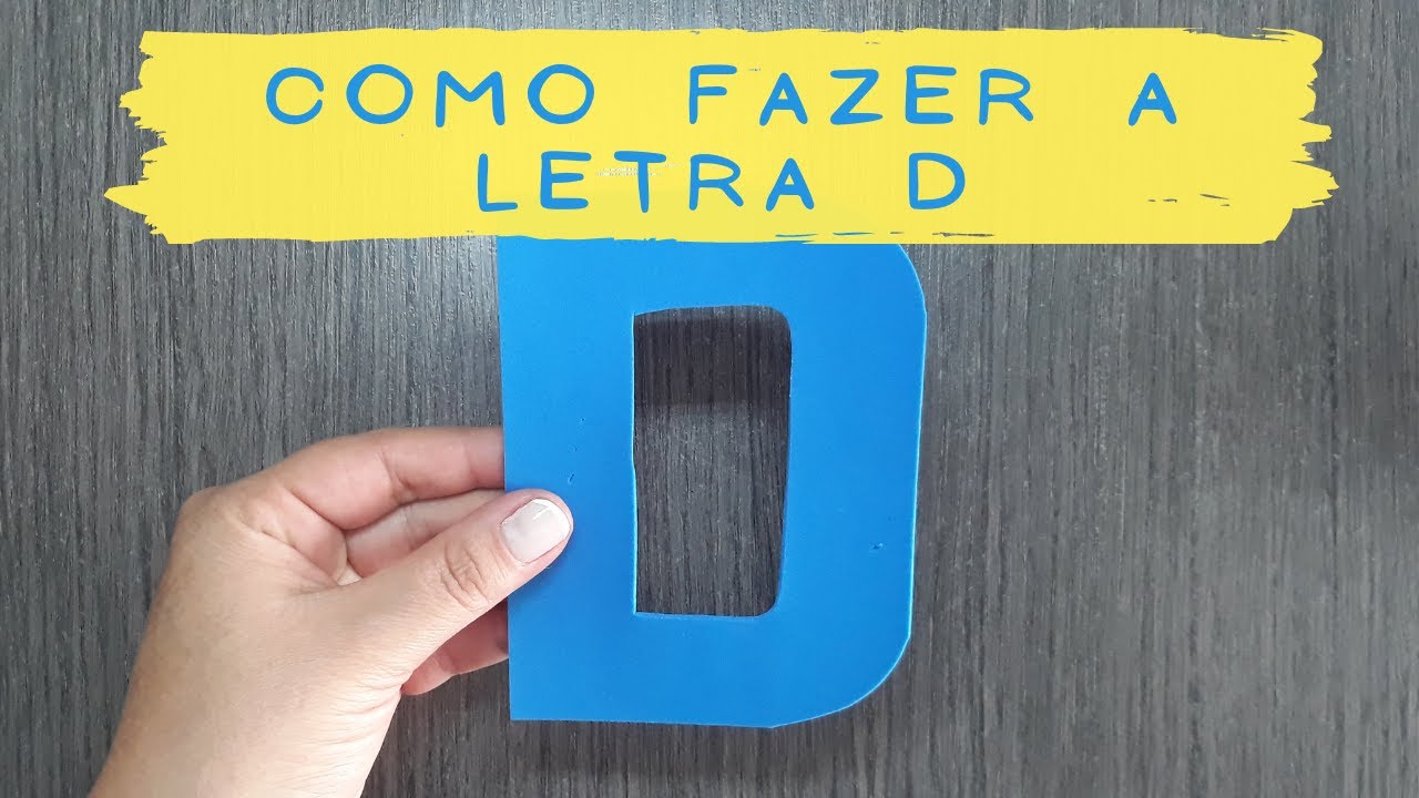 Como fazer a letra D sem utilizar molde