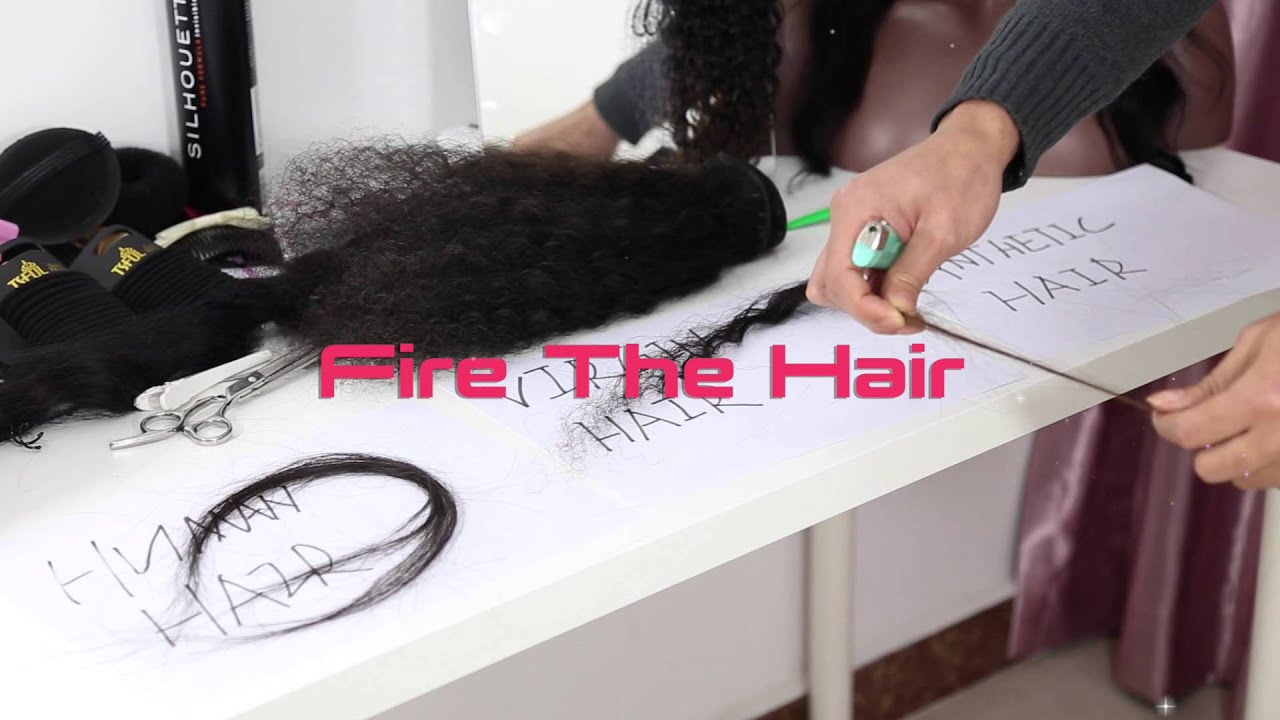 Virgin Hair Burn Test - Fire on the Hair