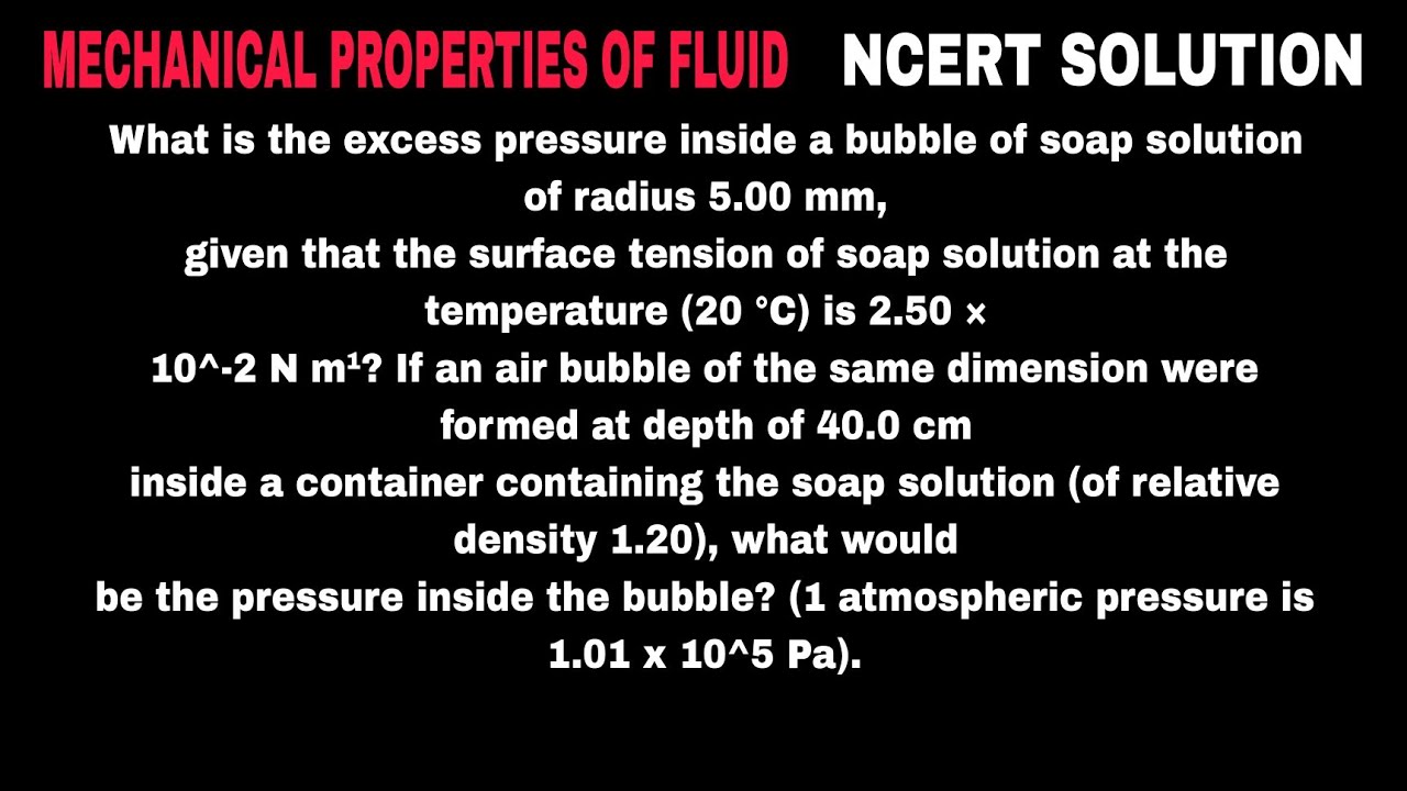 What is the excess pressure inside a bubble of soap solution of radius 5.00 mm,given that the surfac