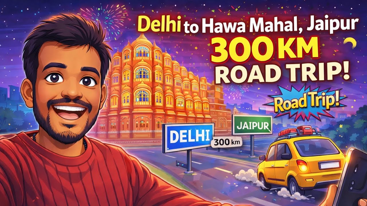 Delhi to Jaipur by Car 🚗 | 300 KM Road Trip | Highway Vibes 🔥
