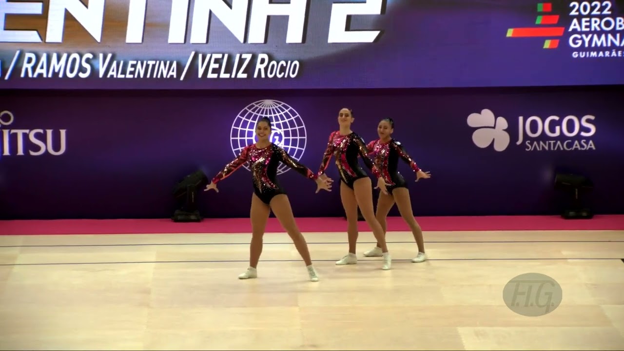 Argentina 2 (ARG) - 2022 Aerobic Worlds, Guimaraes (POR) - Trio Qualifications