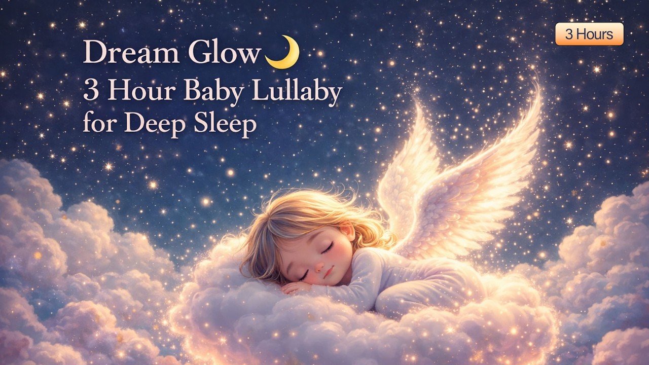 3 Hour Baby Sleep Music 🌙 Dream Glow Lullaby for Deep Sleep | Calming Bedtime Music