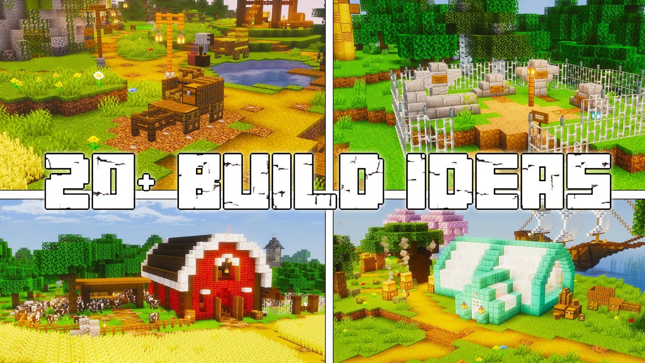 20+ Build Ideas for YOUR Minecraft SURVIVAL World!