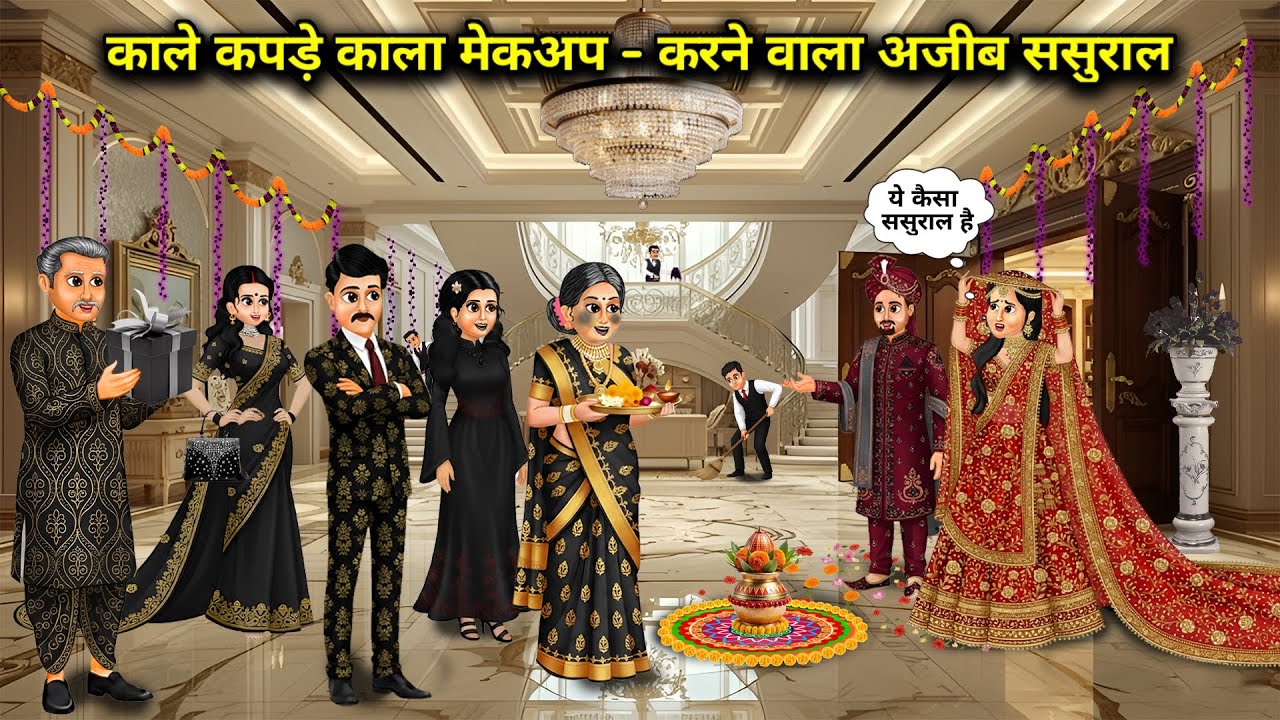 काले कपड़े काला मेकअप करने वाला अजीब ससुराल||Strange_in-laws_wearing_black_clothes_and_wearing_black