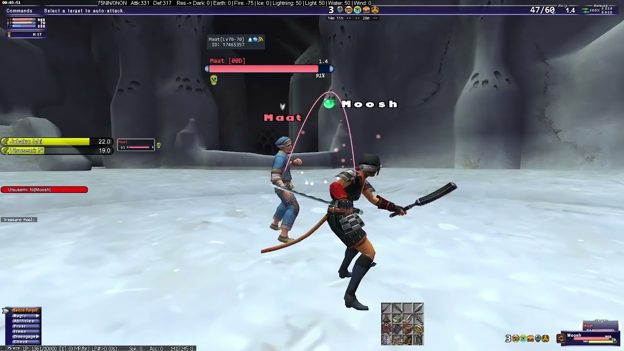 FFXI Classic [HorizonXI] - NIN Maat Fight
