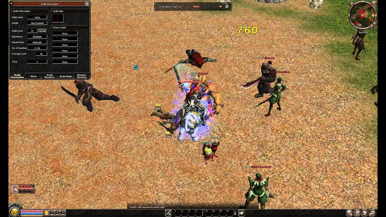 MaKilla (AlexerMK) level 1 against chief orc (Metin2 UK)