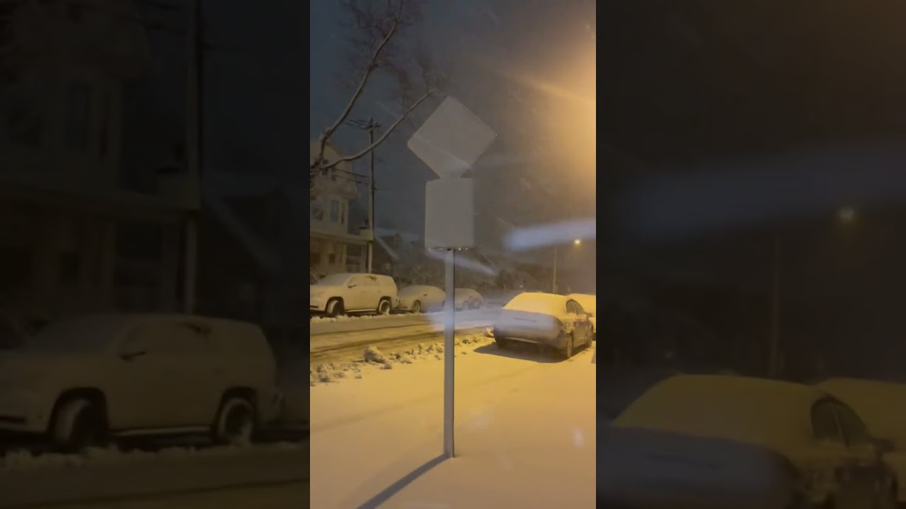All is a mess and Chaos  : First Look at Today’s Storm| NJ  #travel #snow #viralvideo #winter