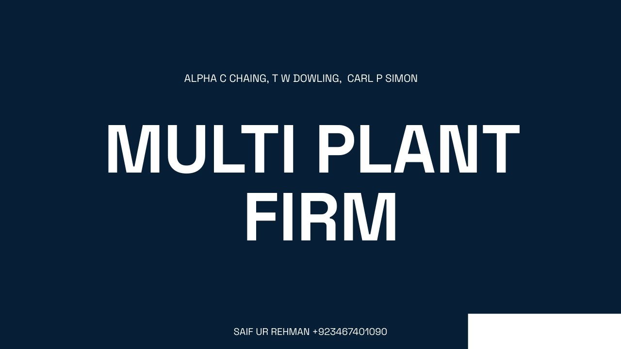 Multiproduct Firms 11.6