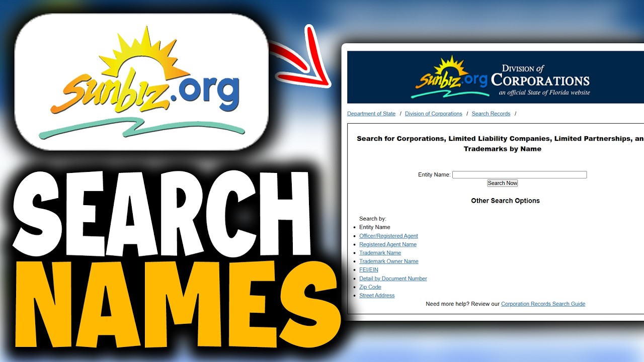 How To Search Business/Corporate Name On Sunbiz - Easy Tutorial