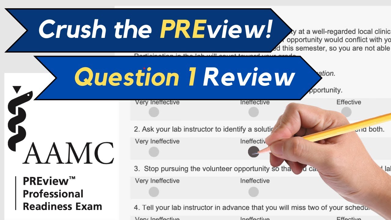 Question 1 || Official AAMC PREview Practice Exam Review