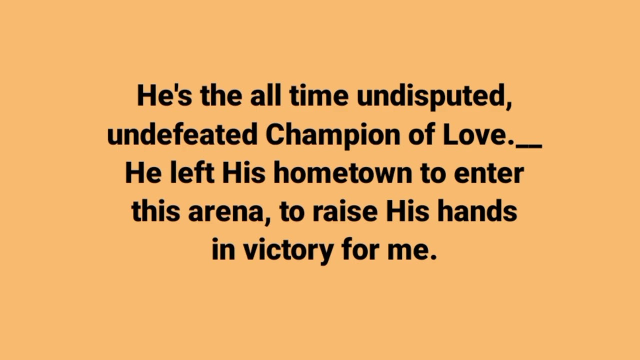Champion of Love(SATB)/piano instrumental