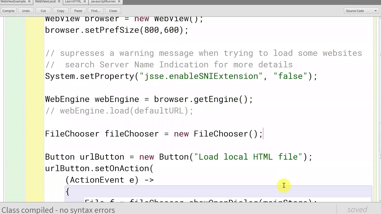 WebView in JavaFX