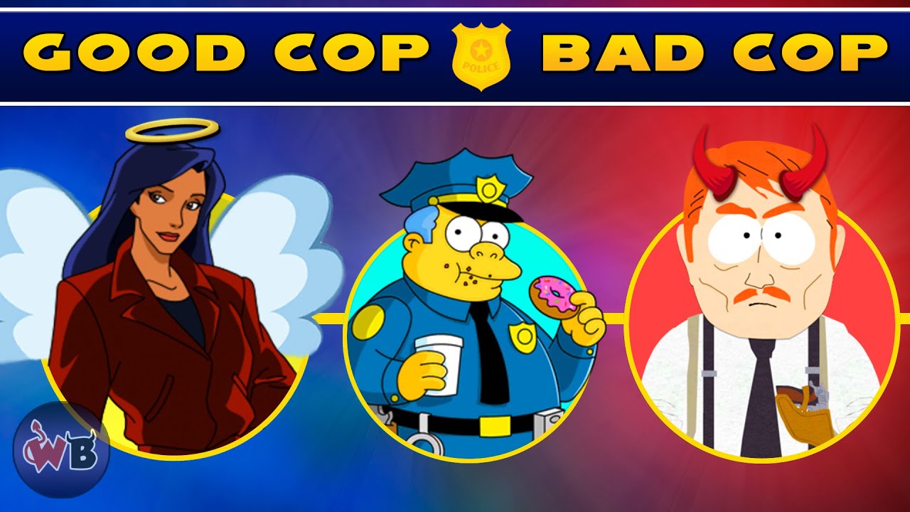 Cartoon Police Officers: Good Cop to Bad Cop 🚨