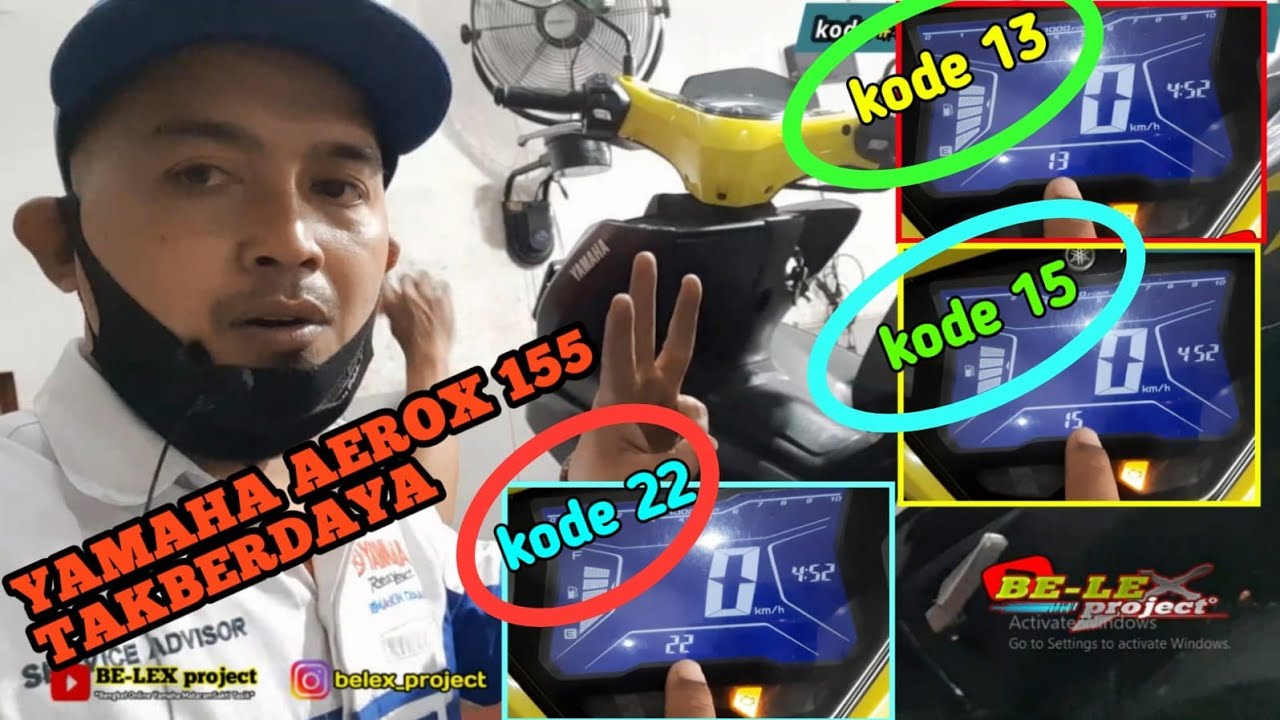 CARA MEMPERBAIKI KODE MIL 13 | KODE MIL 15 DAN KODE MIL 22 YAMAHA AEROX 155