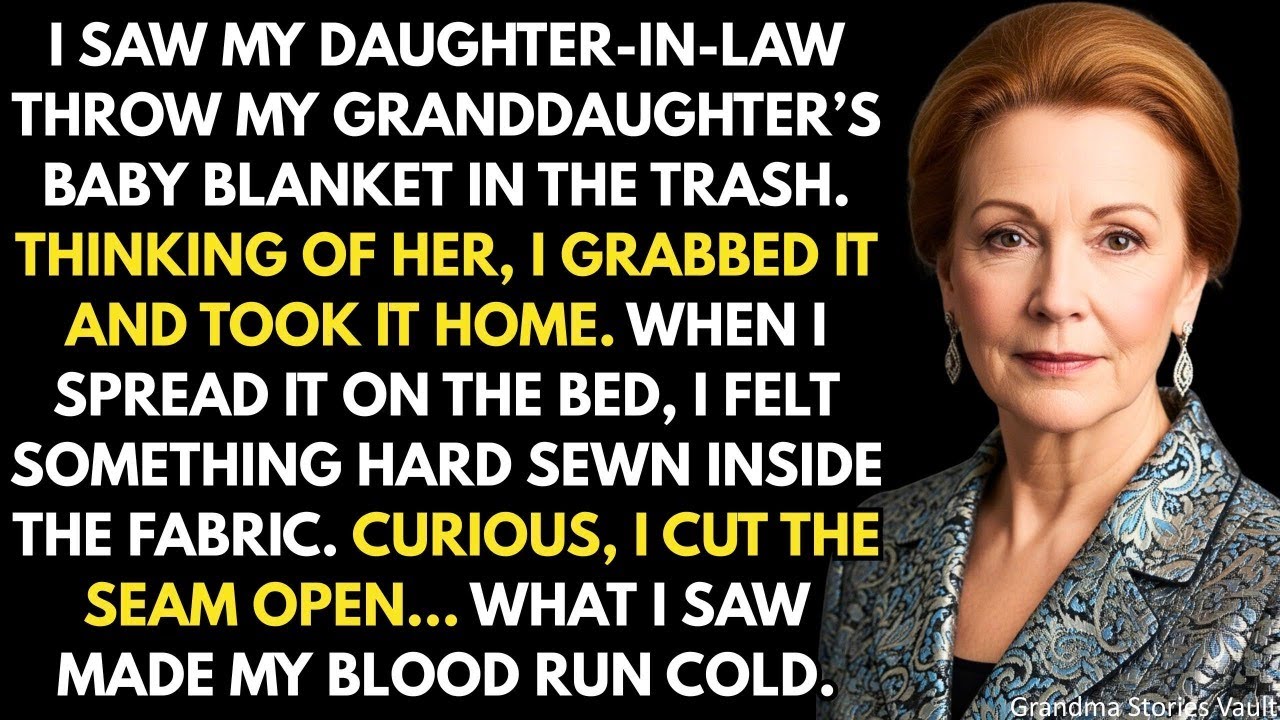 I Saw My Daughter-in-Law Throw My Granddaughter’s Baby Blanket Away, Then I Looked Inside…
