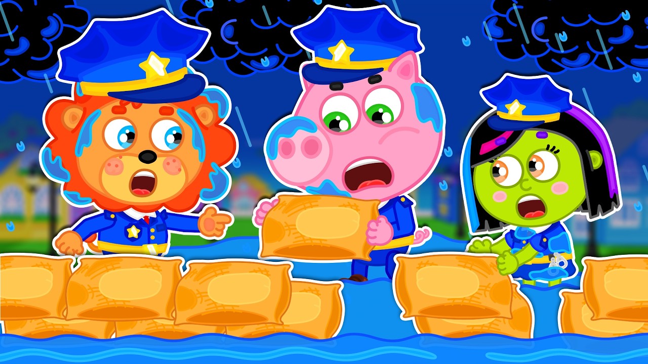 Lwiątko | Misja ratunkowa w czasie powodzi | Kreskówka dla dzieci | Bajki Po Polsku