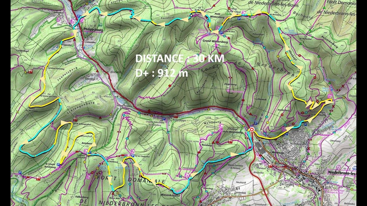 Rando vtt  au départ de Niederbronn en passant par Philippsbourg et Oberbronn