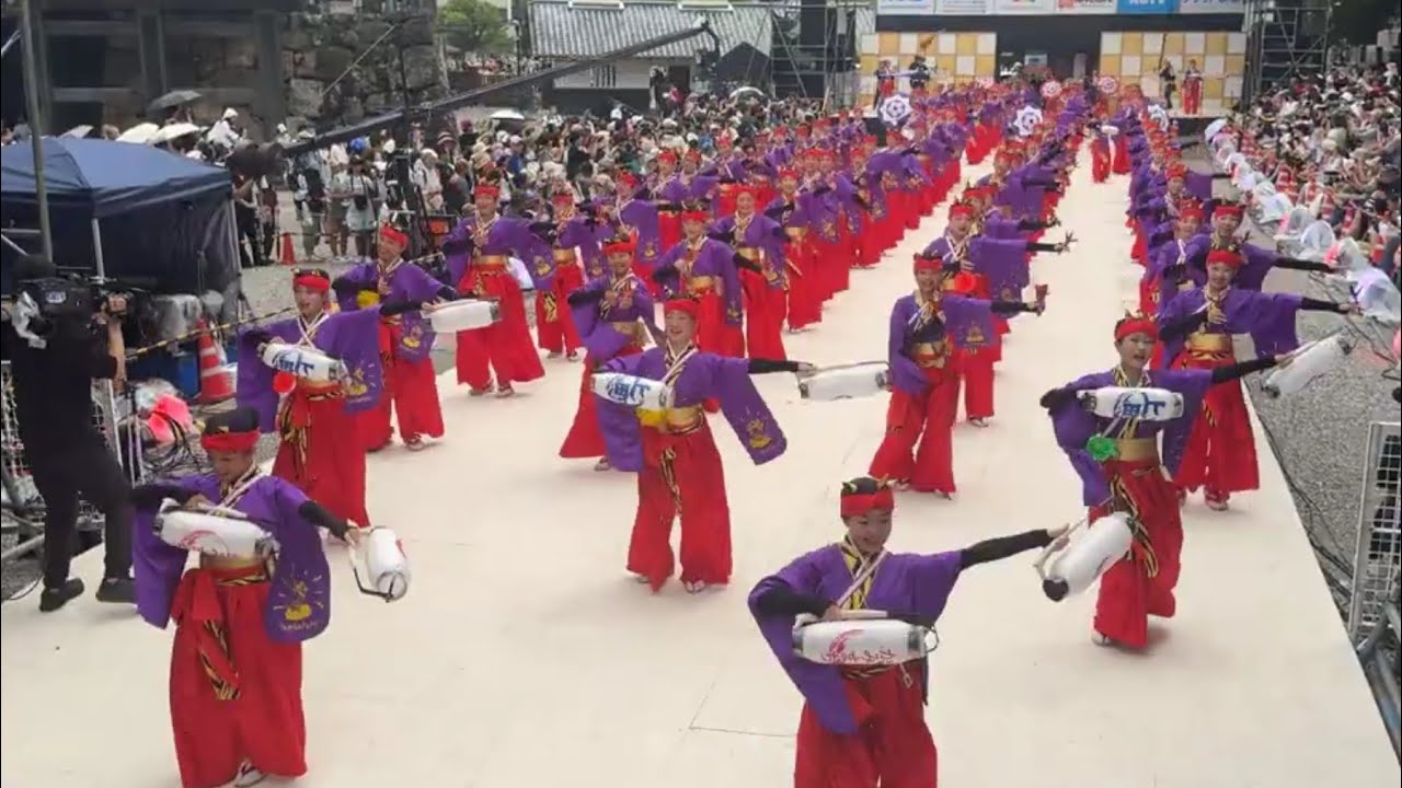 2025年[4K]上町よさこい鳴子連･よさこい全国大会２０２５･高知城