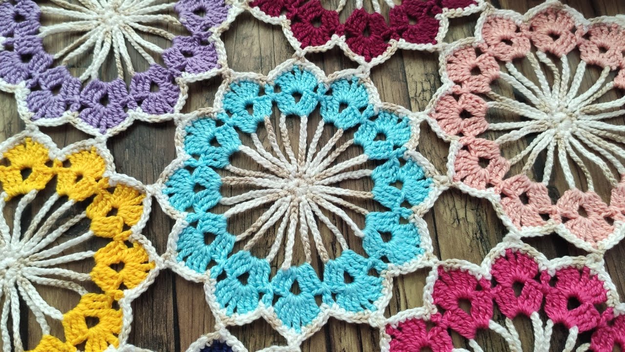 Square de crochê para lindas toalhas