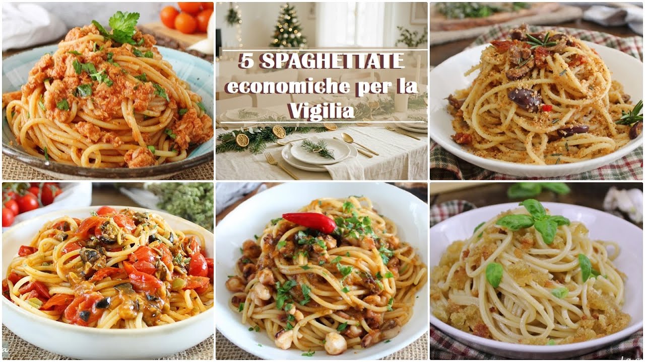 5 SPAGHETTATE FACILI ED ECONOMICHE PER LA VIGILIA 🎄La cucina di Rita