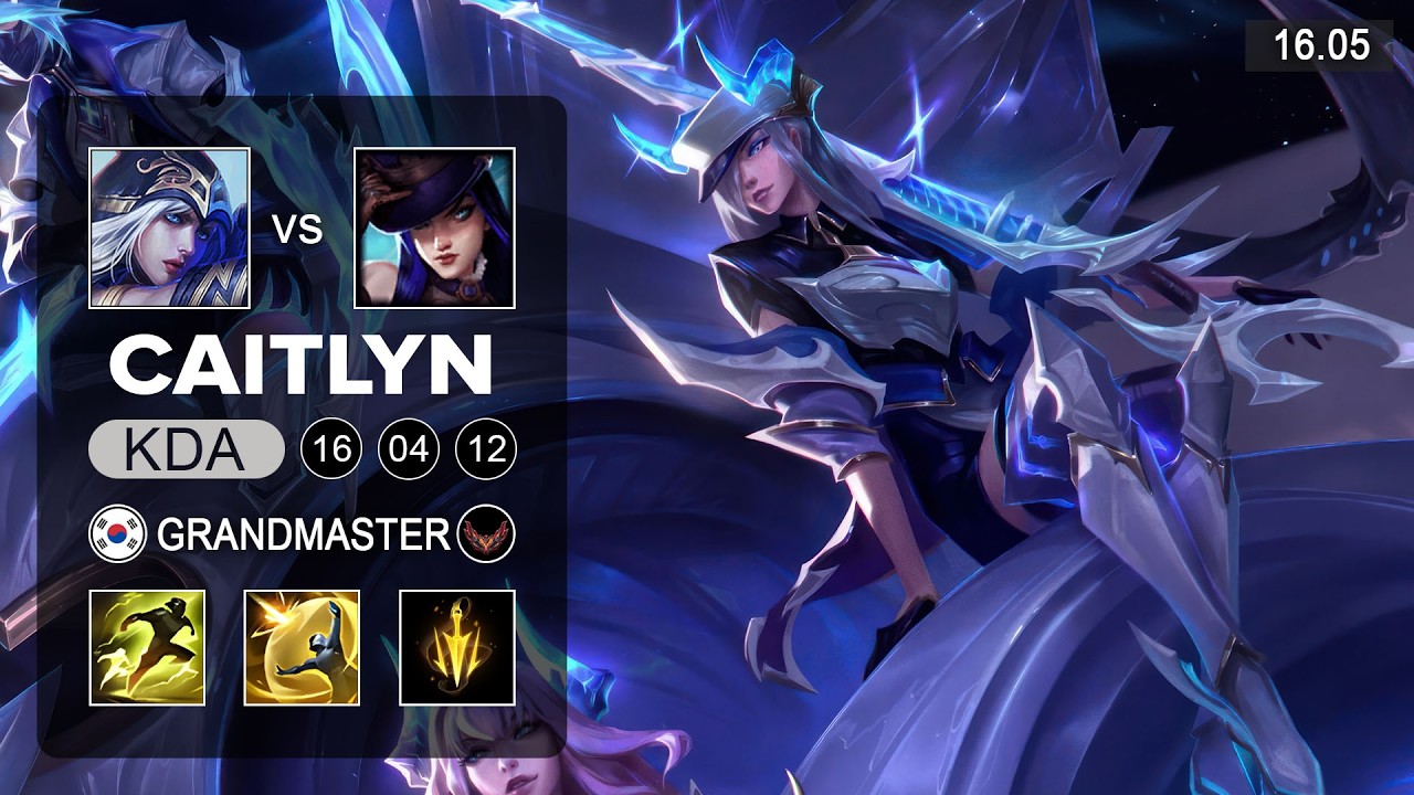 Caitlyn vs Ashe ADC - KR Grandmaster - Patch 16.05 Season 16