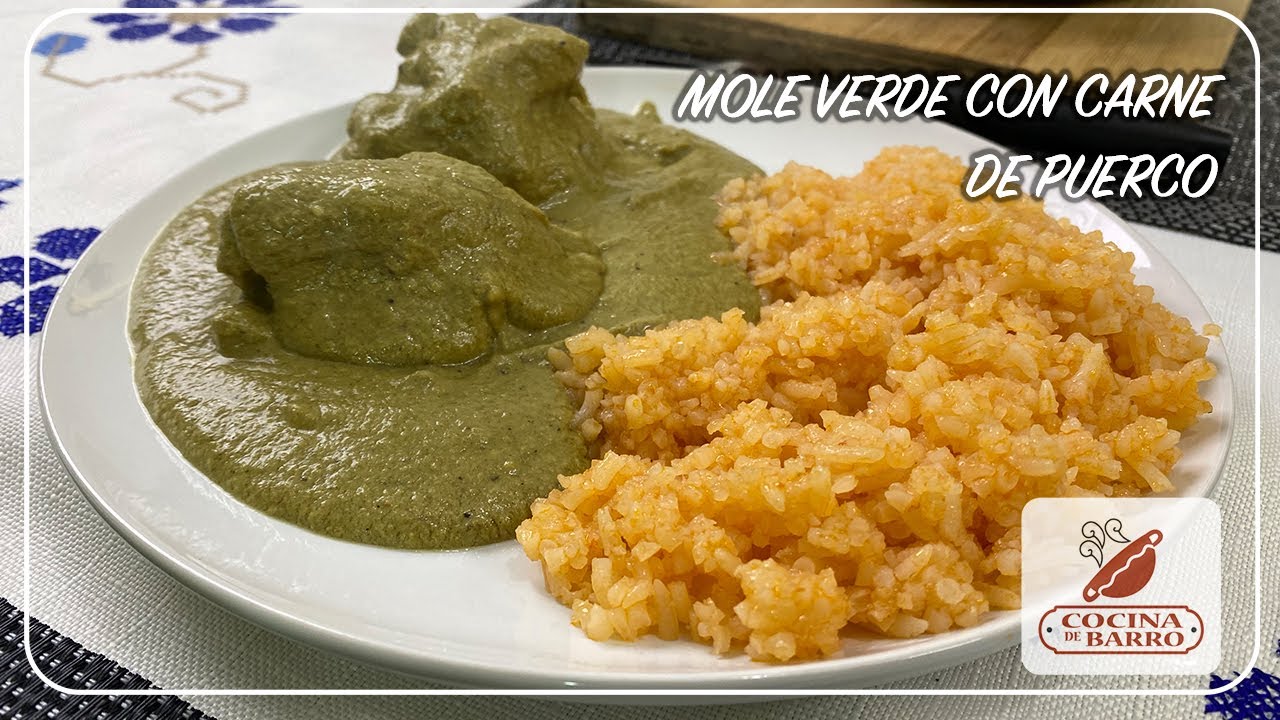 PASO A PASO Mole Verde con carne de puerco. LA COCINA DE BARRO.