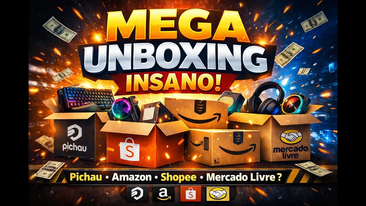 🔥 MEGA UNBOXING INSANO! 📦💻 Pichau, Amazon, Shopee e Mercado Livre | Valeu a Pena?!