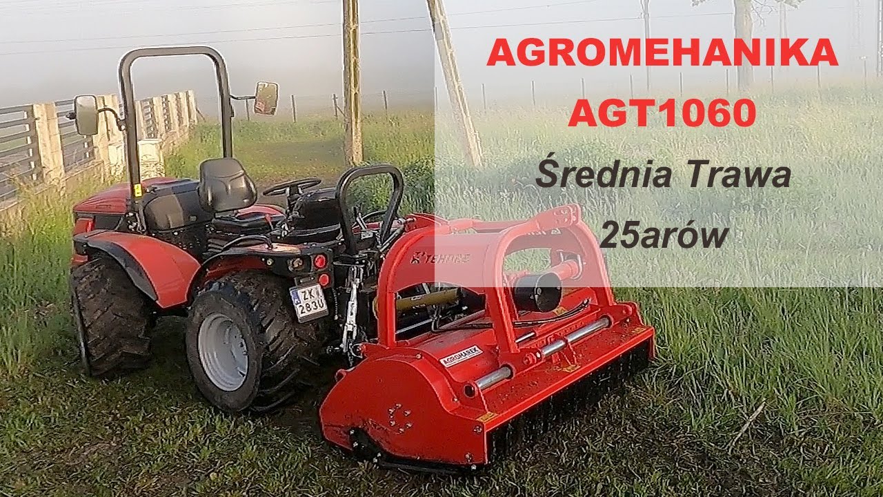 Traktor Agromehanika AGT 1060, Koszenie/Mulczowanie Średnia Trawa