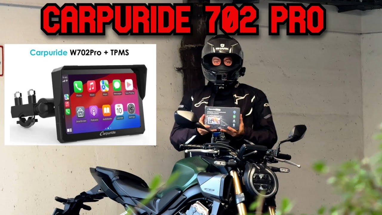 CARPURIDE 702 PRO TMPS - Apple Carplay i Android Auto Monitor za Motor // Honda CB650R/S2EP21