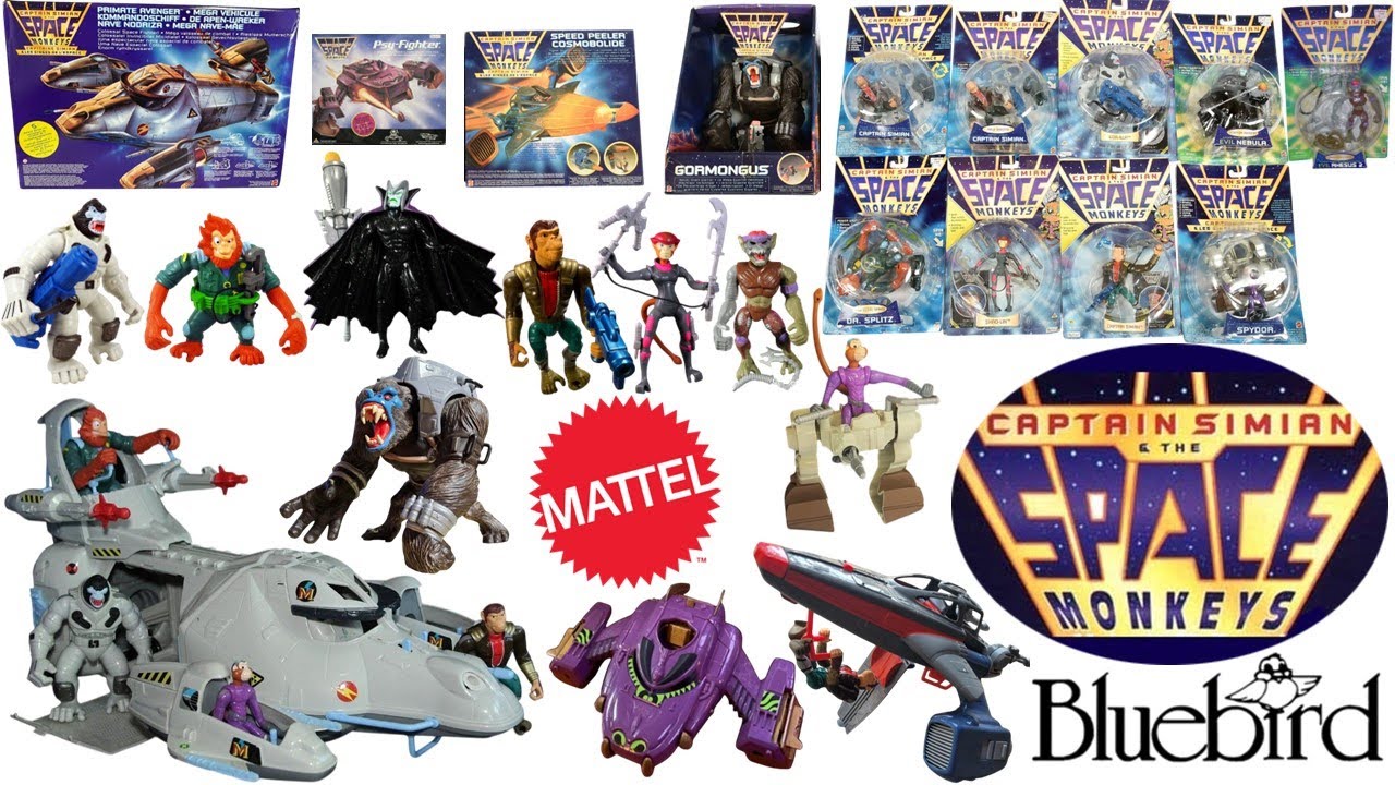 Every Captain Simian and the Space Monkeys Mattel/Bluebird Comparison List