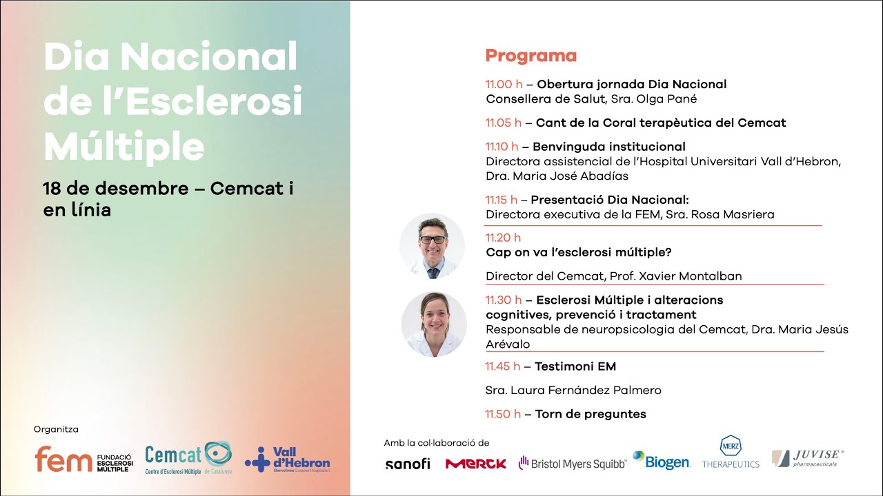 Dia Nacional de l'Esclerosi Múltiple. Jornada informativa