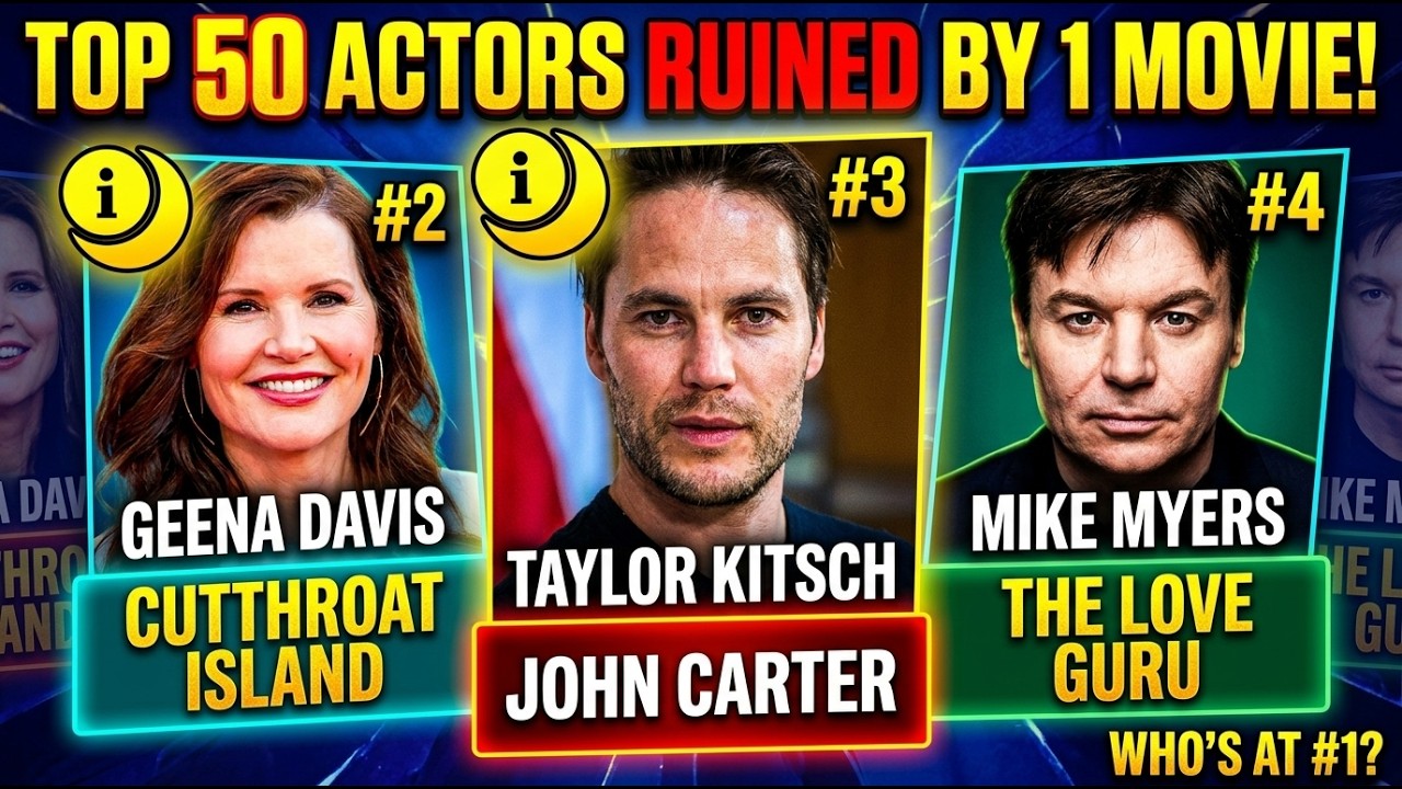 Top 50 Actors Whose Careers Were Destroyed by One Movie