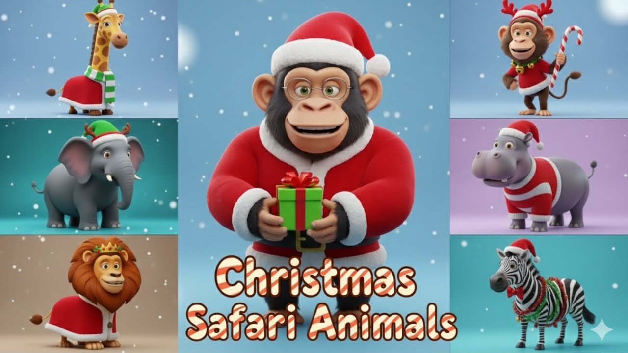 Safari Animal Sounds Song | Nursery Rhyme for Kids - Learn Animal Names and Sounds