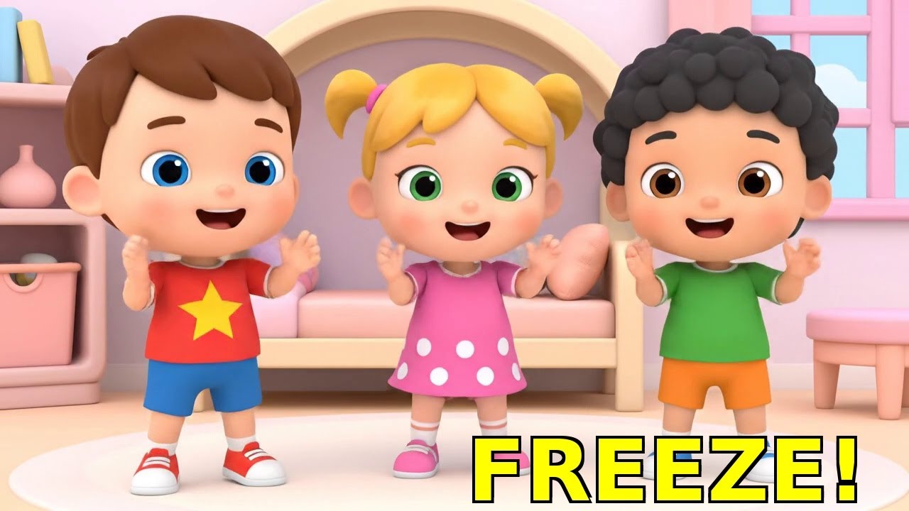 Freeze Dance Song 🧊💃 | Fun Stop & Go Dance for Kids | Kids Songs
