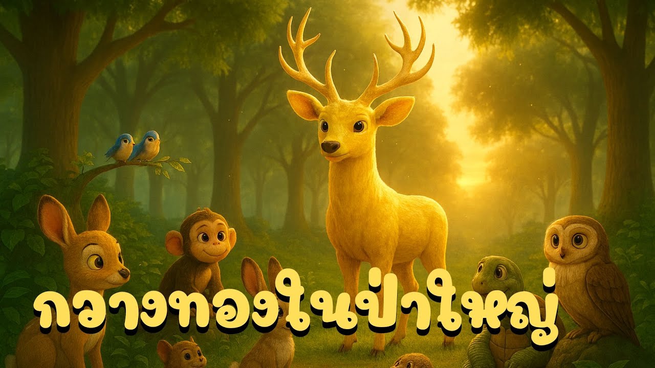 เรื่องเล่านิทานสอนใจ : กวางทองในป่าใหญ่ /นิทานอีสป / นิทานก่อนนอน / นิทานเด็ก