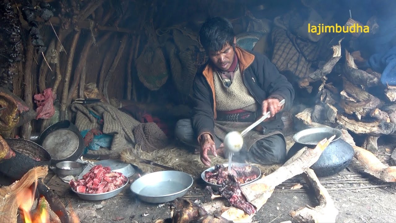 herders' food in the high altitude land || Nepal🇳🇵|| lajimbudha ||