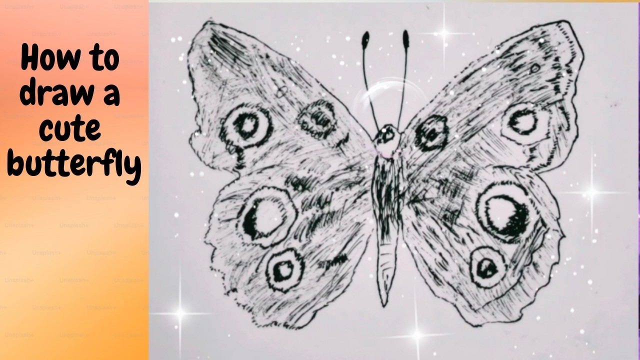 Step-by-Step Butterfly Sketching for Beginners | Mastering Pen Shading: Butterfly Wings Tutorial