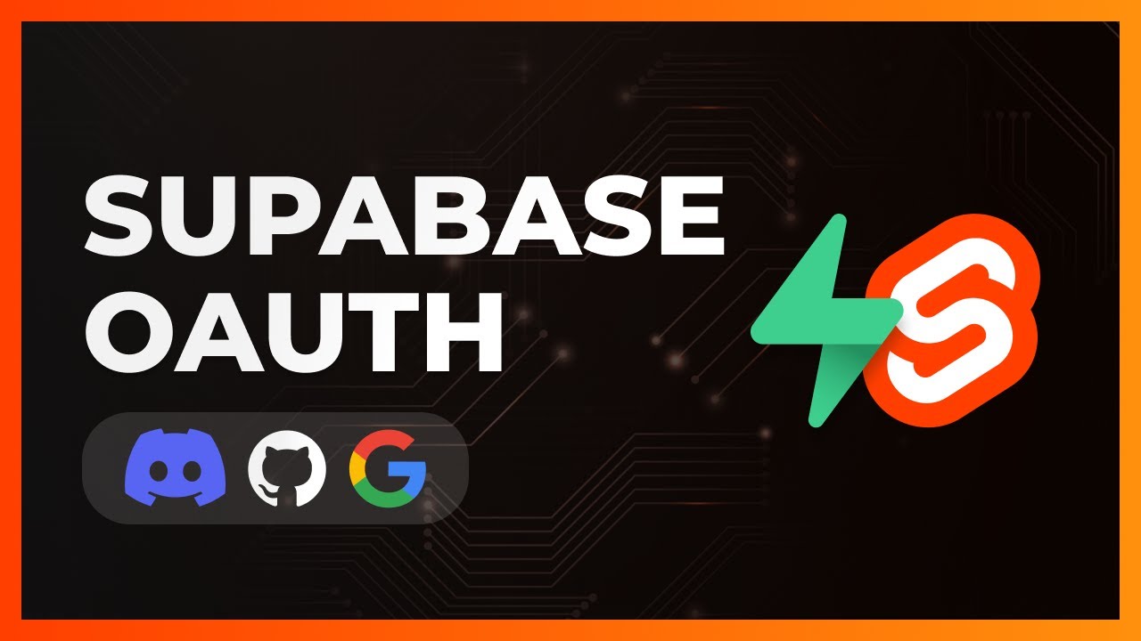 Supabase OAuth с SvelteKit (Discord, Google, GitHub)