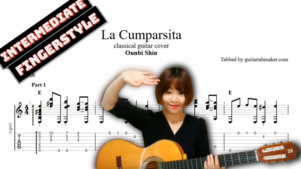 La Cumparsita TAB - fingerstyle classical guitar tabs (PDF + Guitar Pro)