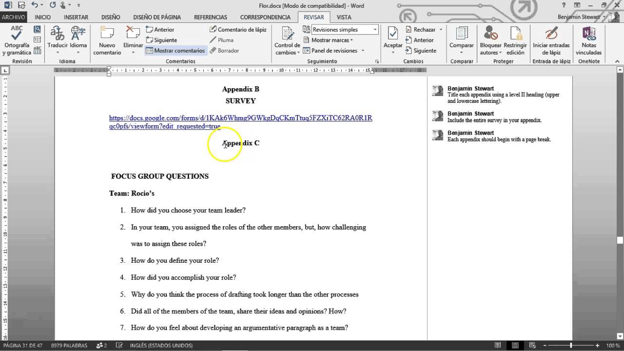 Page Breaks Before an Appendix