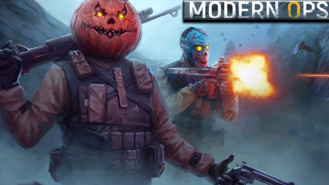 Хеллоуинское обновление Modern Ops Online FPS! лучший шутер на андроид!