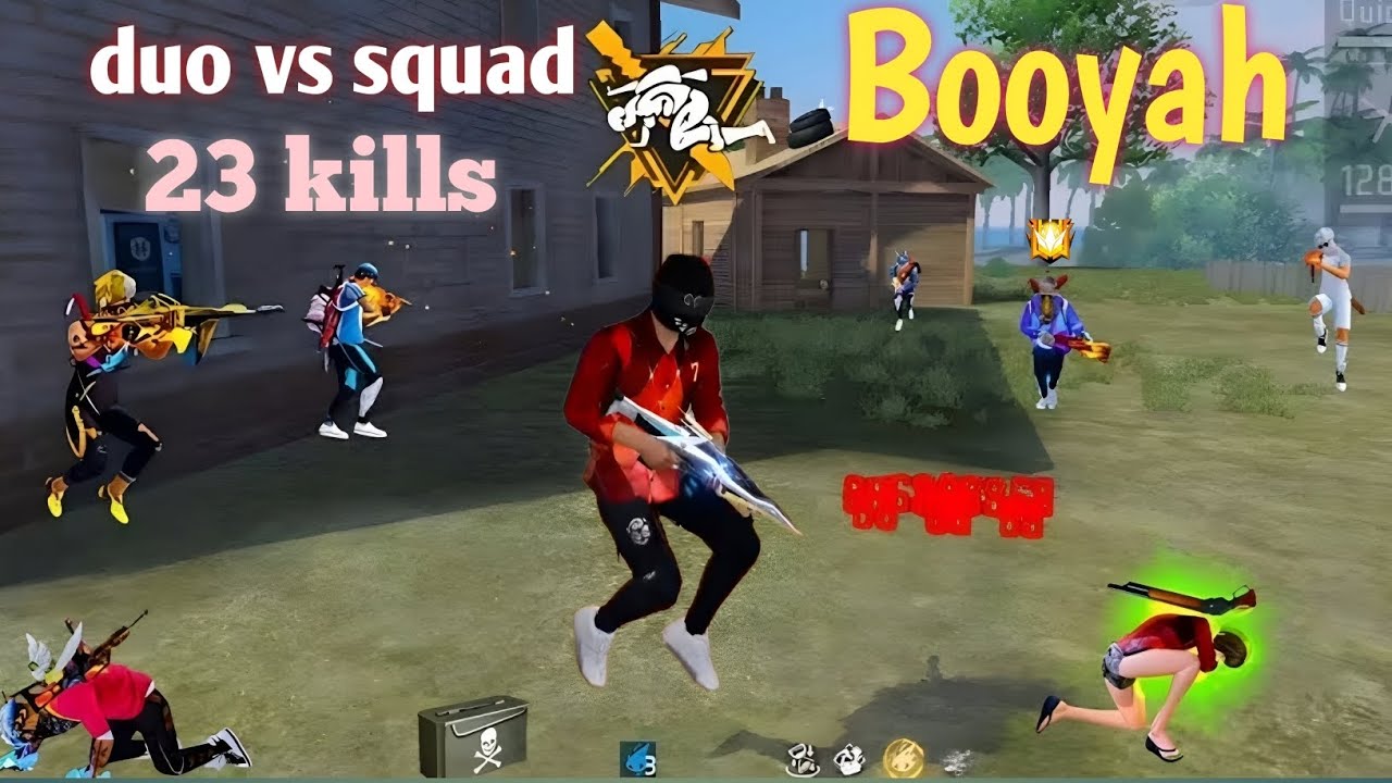 Duo vs squad br rank 23 kills Booyah in grandmaster lobby 🔥🔥 !!