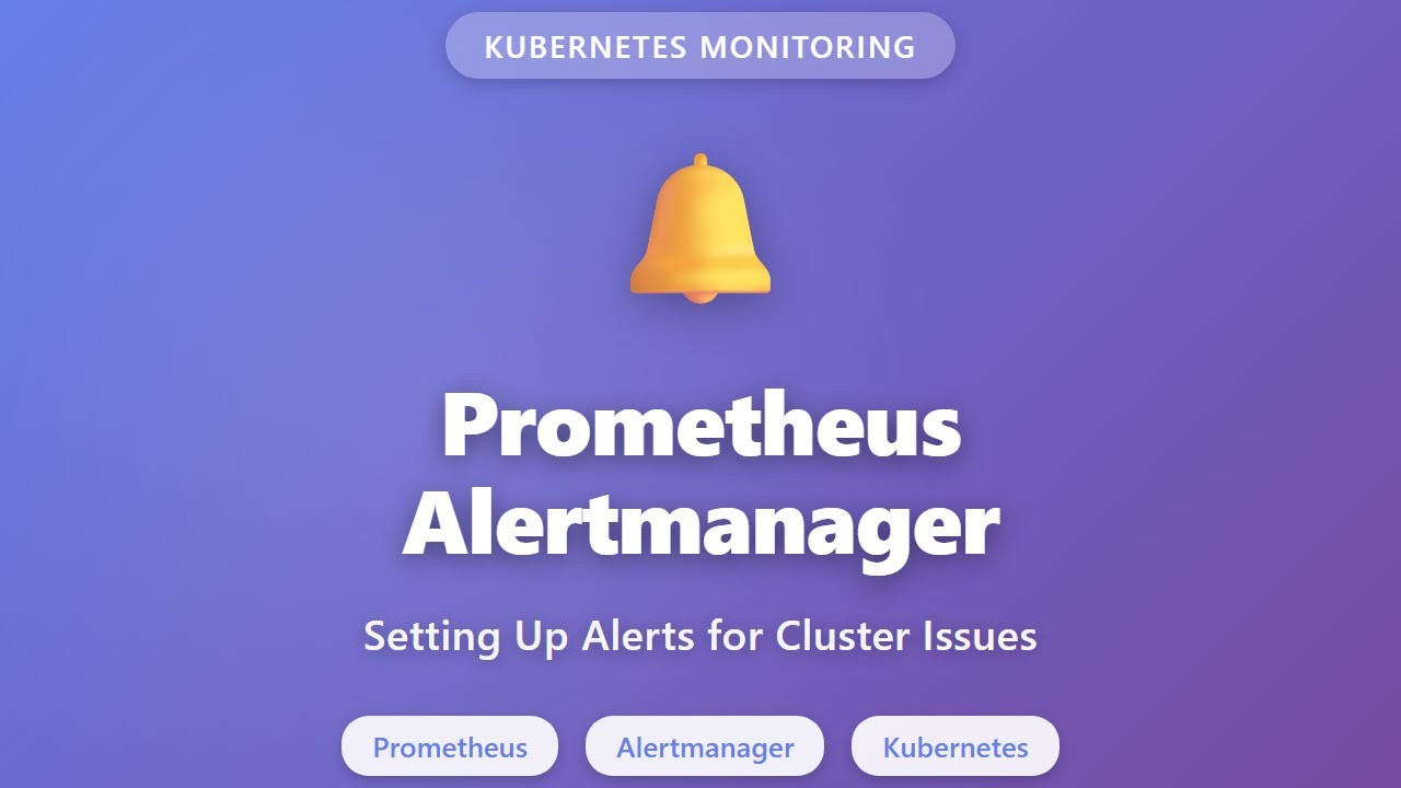Prometheus Alertmanager Tutorial: Setup Kubernetes Cluster Alerts for Beginners